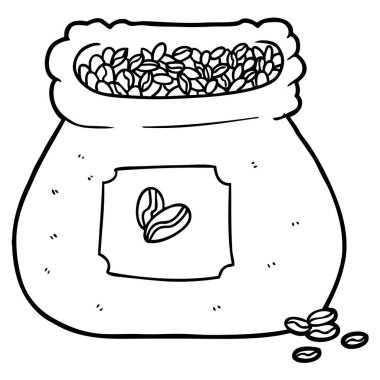 kahve fasulye çuvalı çizgi film