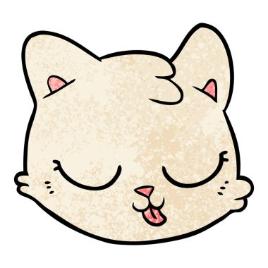 vektör çizim karikatür kedi yüz