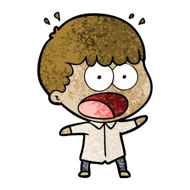 vektör çizim karikatür dostum şok