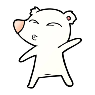 Kutup Ayısı Çizgi Filminin Vektör İllüstrasyonu