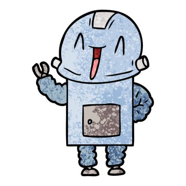 Çizgi film robotunun vektör çizimi 