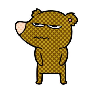 ayı çizgi film karakteri vektör çizim 