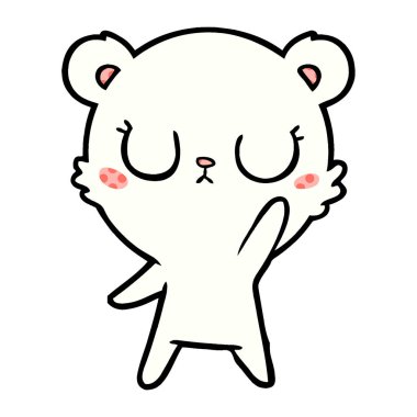 Kutup Ayısı Çizgi Filminin Vektör İllüstrasyonu