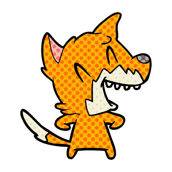 Vektor Illustration Der Fuchs Cartoon Figur — Stockvektor