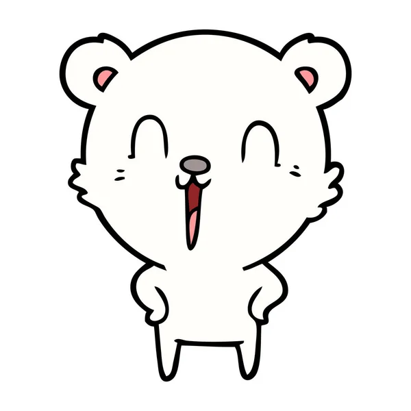 Vector Illustration Polar Bear Cartoon — 스톡 벡터