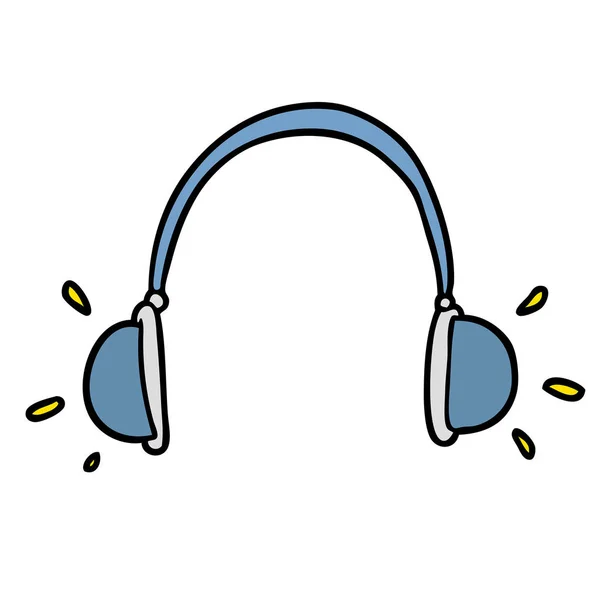 Cartoon Headphones Vector Illustration — Stock Vector
