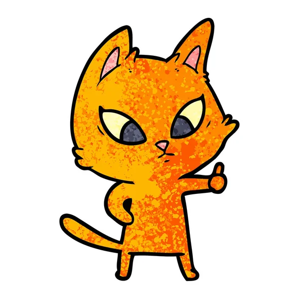 Ilustração Vetorial Gato Cartoon Confuso —  Vetores de Stock