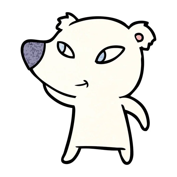 Illustrazione Vettoriale Del Fumetto Dell Orso Polare — Vettoriale Stock