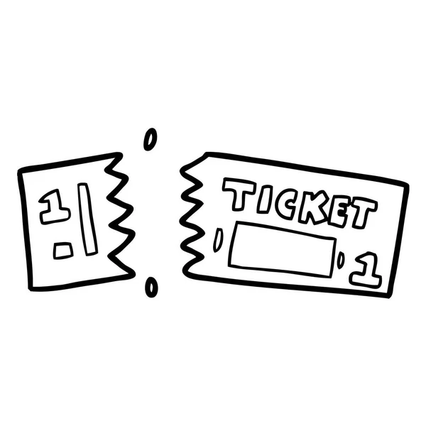 Cartoon Ticket Vector Illustration — Stock Vector