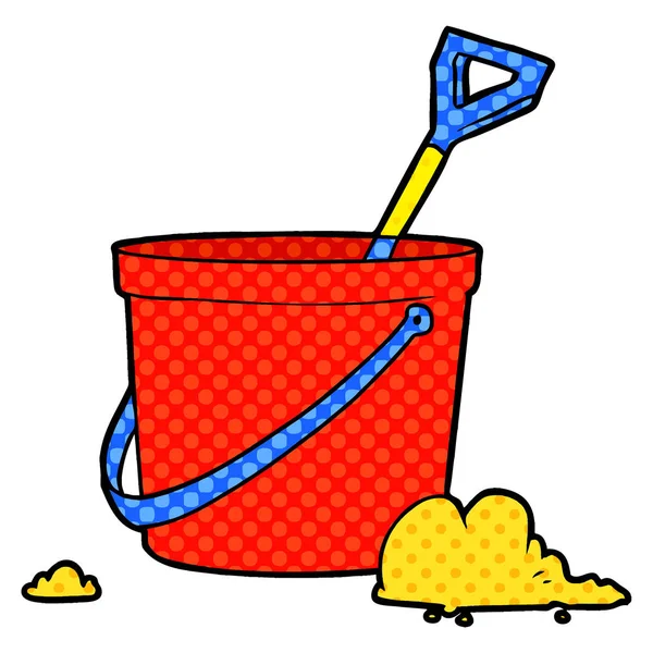 Bucket and spade cartoon — Stock Vector © lineartestpilot 20028421