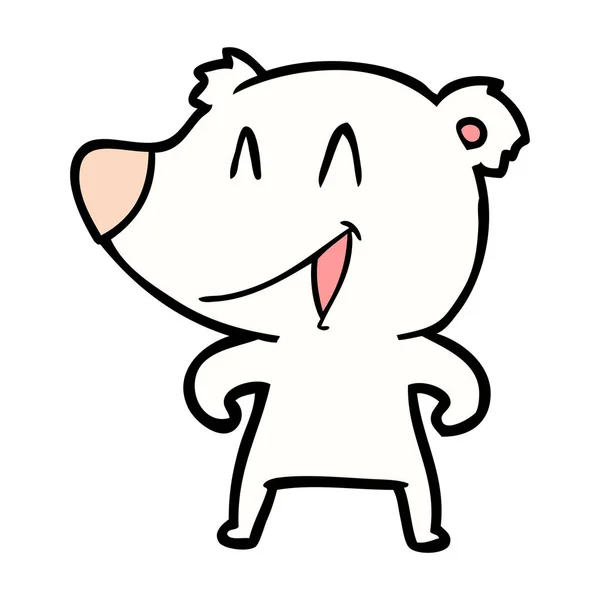 Vector Illustration Polar Bear Cartoon — 스톡 벡터