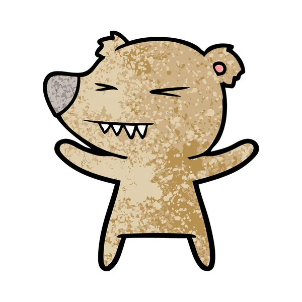 Векторная Иллюстрация Персонажа Медвежьего Мультфильма — стоковый вектор