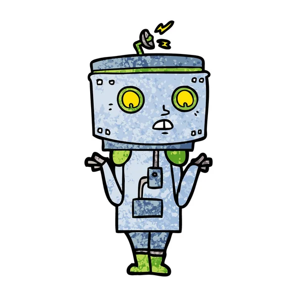 Vektor Illustration Tecknad Robot — Stock vektor