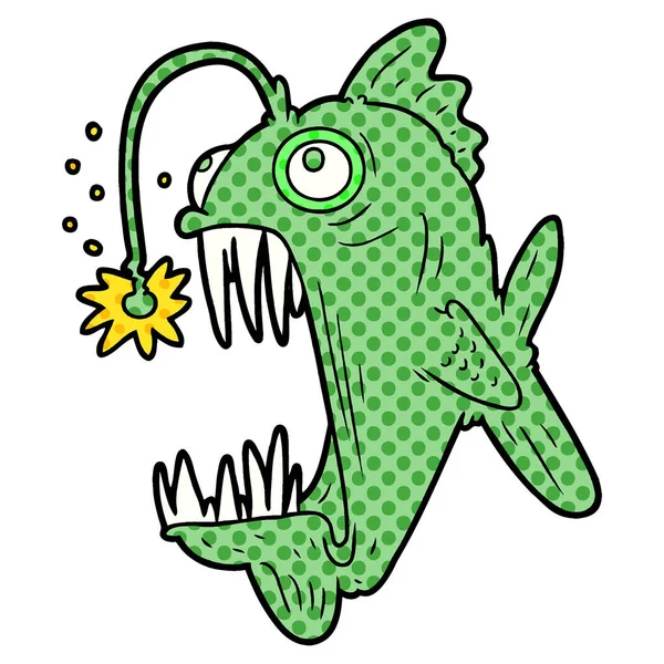 Векторная Иллюстрация Рыбы Фонаря — стоковый вектор