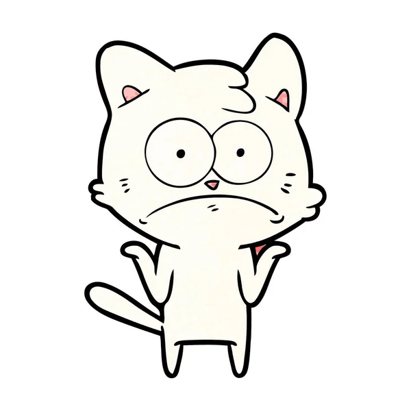 Ilustrație Vectorială Pisicii Nervoase Desene Animate — Vector de stoc