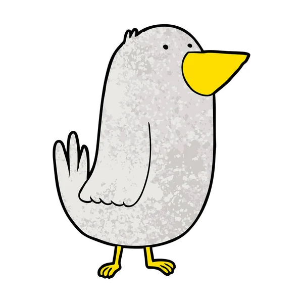Vektorillustration Des Cartoon Vogels — Stockvektor