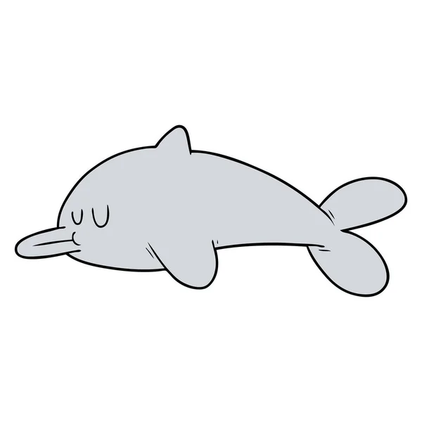 Cartoon Dolphin Vector Illustration — Stock Vector