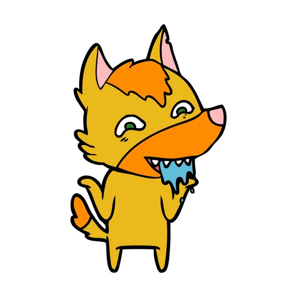 Vector Εικονογράφηση Του Fox Χαρακτήρα Κινουμένων Σχεδίων — Διανυσματικό Αρχείο