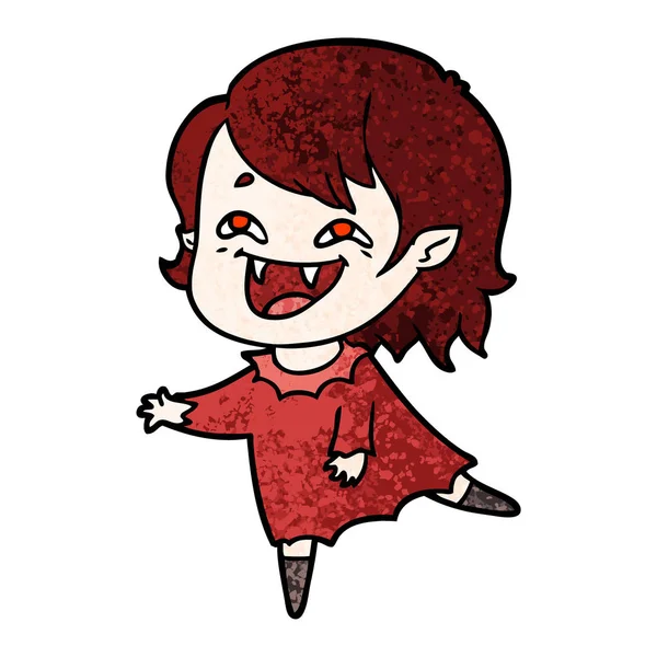 Dibujos Animados Riendo Chica Vampiro — Archivo Imágenes Vectoriales