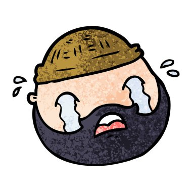 çizgi film sakallı erkek yüz