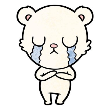 Kutup ayısı karikatür ağlıyor