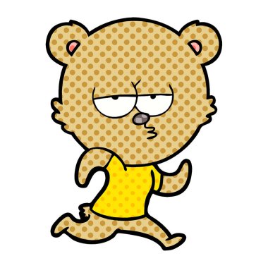 ayı çizgi film karakteri vektör çizim 