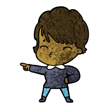 vektör çizim karikatür kadın düşünme