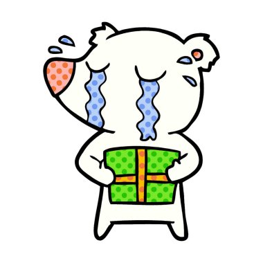 Kutup Ayısı Çizgi Filminin Vektör İllüstrasyonu