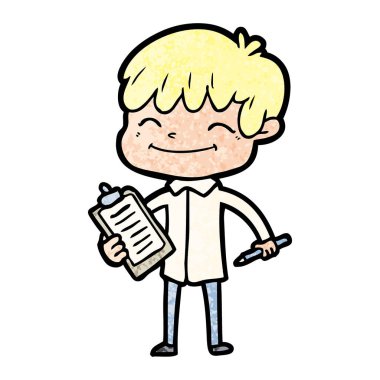 vektör çizim karikatür mutlu çocuk