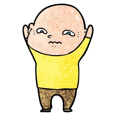 vektör çizim karikatür gergin adam