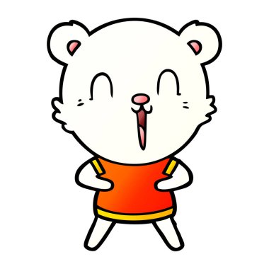 Kutup Ayısı Çizgi Filminin Vektör İllüstrasyonu