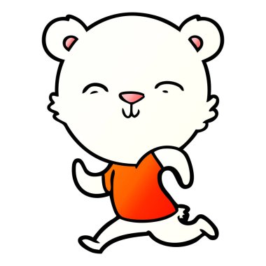 Kutup Ayısı Çizgi Filminin Vektör İllüstrasyonu