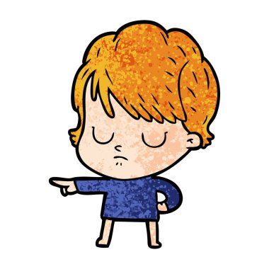 Çizgi filmdeki kadının vektör çizimi