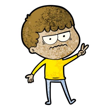 vektör çizim karikatür dostum rahatsız