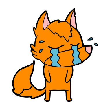 Tilki çizgi film karakteri vektör çizim