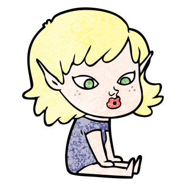 vektör çizim karikatür kız ağlıyor