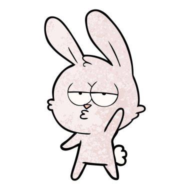 Tatlı çizgi film tavşanının vektör çizimi