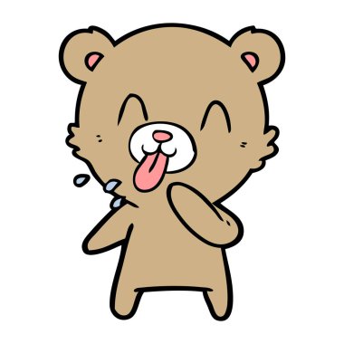 ayı çizgi film karakteri vektör çizim 