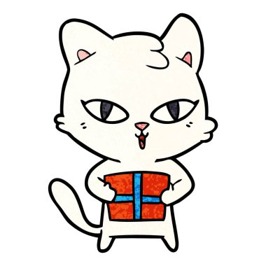 Çizgi film kedisinin vektör çizimi