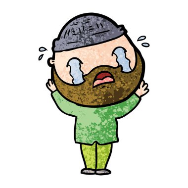 sakallı adam ağlıyor çizgi film