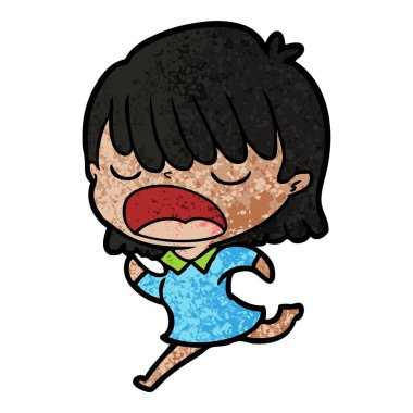 vektör çizim karikatür kadın söz