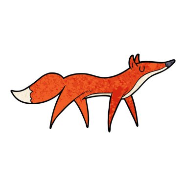 Tilki çizgi film karakteri vektör çizim