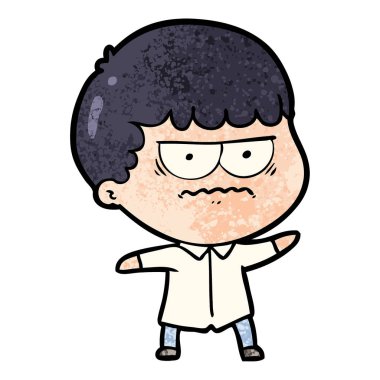 vektör çizim karikatür dostum rahatsız