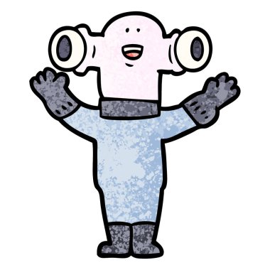 sallayarak dostu karikatür uzaylı