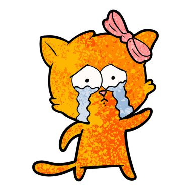 Çizgi film kedisinin vektör çizimi