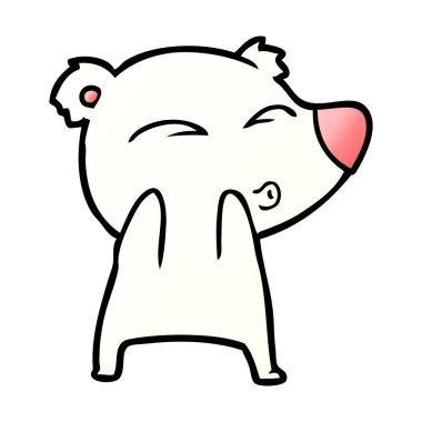 Kutup Ayısı Çizgi Filminin Vektör İllüstrasyonu