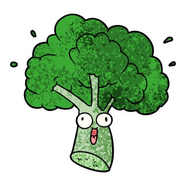 vektör çizim karikatür brokoli