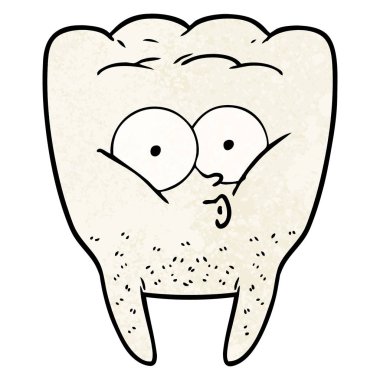 Çizgi film dişinin vektör çizimi