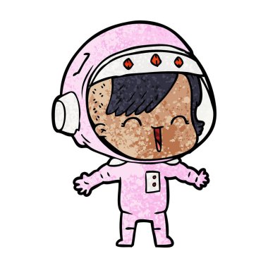 gülen astronot kız çizgi film 