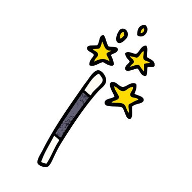 vektör çizim karikatür sihirli değnek